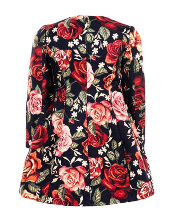Monnalisa Cappotto Bambina con motivo floreale