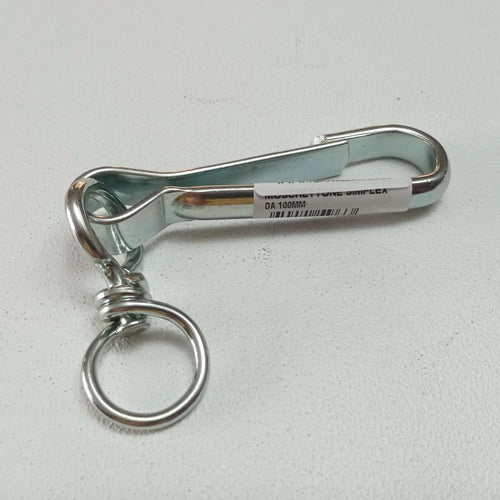 Moschettone simplex 120mm moschettone in ferro zincato con girello