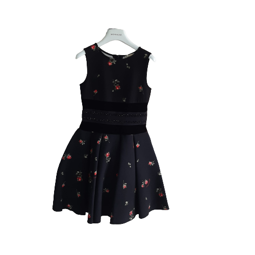 Monnalisa Abito bambina petite neoprene con roselline