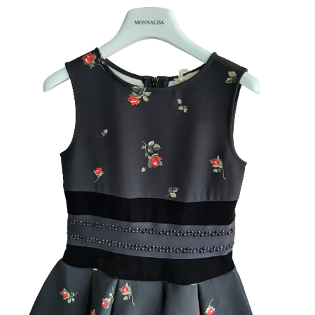 Monnalisa Abito bambina petite neoprene con roselline