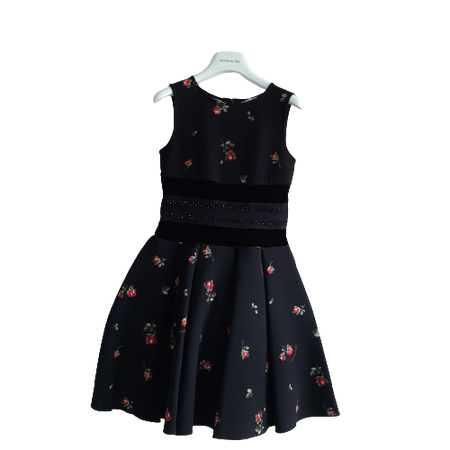 Monnalisa Abito bambina petite neoprene con roselline