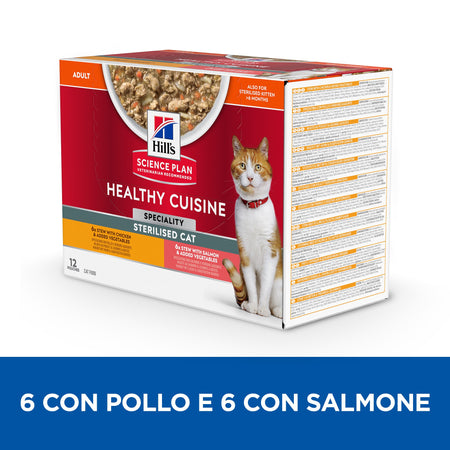 Hill's Healthy Cuisine Sterilised spezzatino Gatti Adulti pollo e verdure 80 gr
