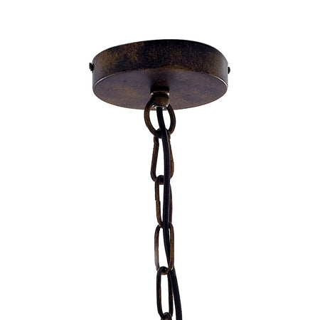 Lampadario Sospeso Rustico Metallo Ruggine Vintage E27