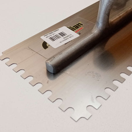 Australian 28x12cm dente 5x7mm sinistro frattone frattazzo dentato in ferro per colla