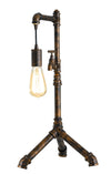 Lampada da Tavolo Rustica Rubinetto Metallo Invecchiato Vintage E27