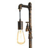 Lampada da Tavolo Rustica Rubinetto Metallo Invecchiato Vintage E27