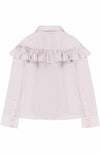 Blusa Bambina con balza e spilla decorativa Monnalisa 110300F2