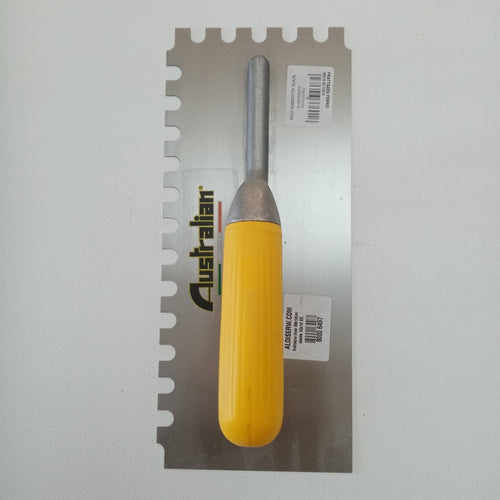 Australian 28x12cm dente 10x10mm sinistro frattone frattazzo dentato in ferro per colla