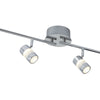 Plafoniera Contemporanea Bolle Acciaio Cromo Policarbonato Led 21,2W 3000K