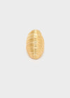 Anello oversize rigato oro