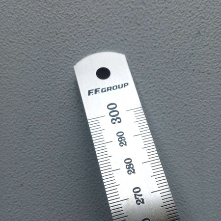 FF Group 30cm righello flessibile in acciaio inox misurazione metrica con tabella di conversione