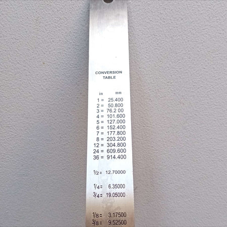 FF Group 60cm righello flessibile in acciaio inox misurazione metrica con tabella di conversione