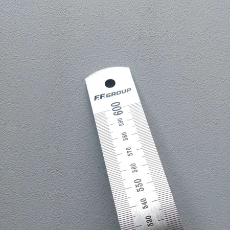 FF Group 60cm righello flessibile in acciaio inox misurazione metrica con tabella di conversione