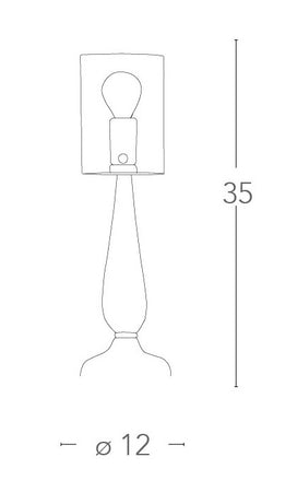 Lampada da Tavolo Trasparente Vetro Finiture Cromate Moderna E14