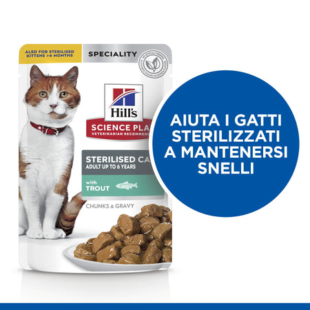 Hill's Sterilised umido Gatti Adulti trota 85 gr