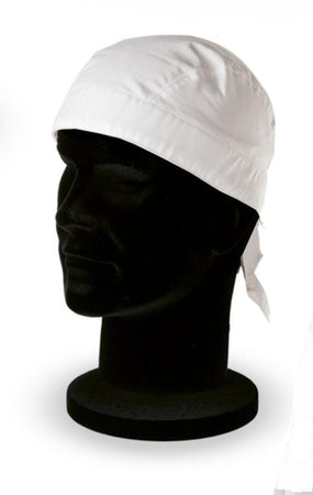 Bandana Marte Bianco Copricapo Cotone Cuoco Mensa Salumeria
