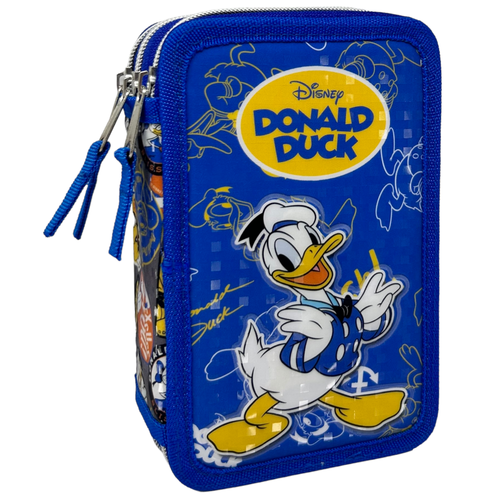 ASTUCCIO 3 ZIP SCUOLA DIS. 3D PAPERINO DONALD DISNEY MULTISCOMPARTO COLORI GIOTTO