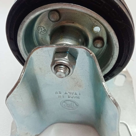 Ruota in gomma da 100mm standard con piastra fissa