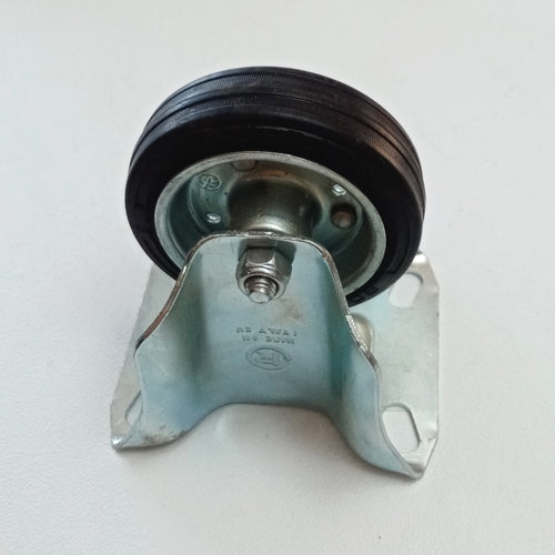 Ruota in gomma da 200mm standard con piastra fissa