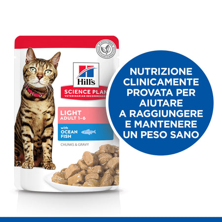 Hill's Light umido Gatti Adulti pesce oceanico 85 gr
