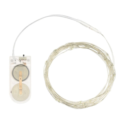 Luci di natale catena con 40 Micro Led e filo in metallo a batteria per interno