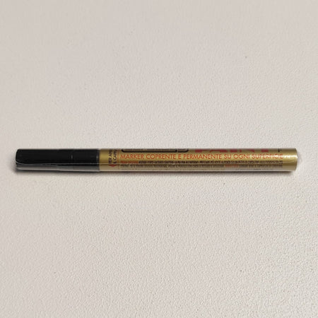 Paint pennarello colore oro punta fine indelebile coprente permanente su ogni superficie