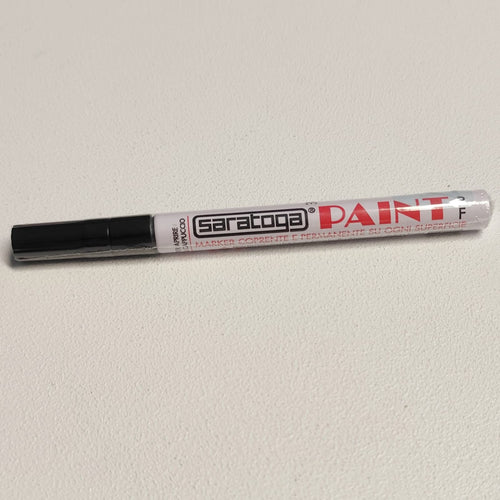 Paint pennarello colore nero punta fine indelebile coprente permanente su ogni superficie