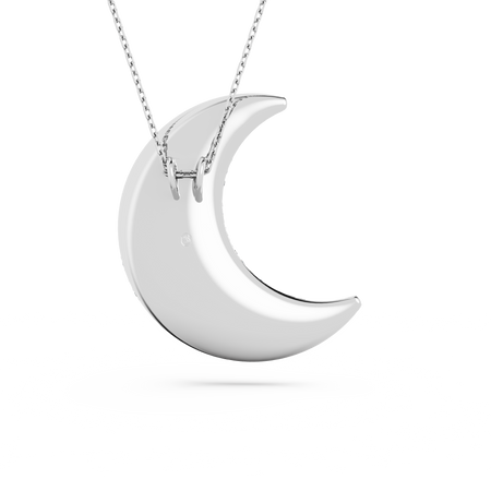 Swarovski Collana con Pendente Sublima Luna, Bianco, Placcato rodio