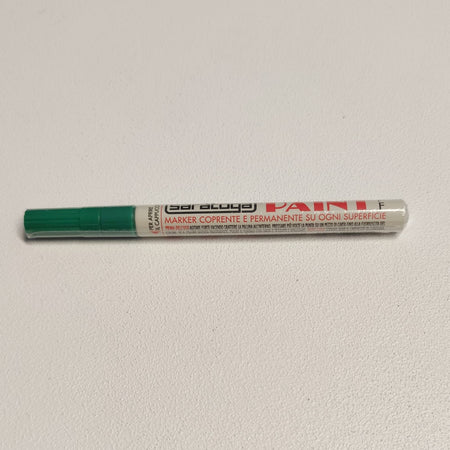 Paint pennarello colore verde punta fine indelebile coprente permanente su ogni superficie