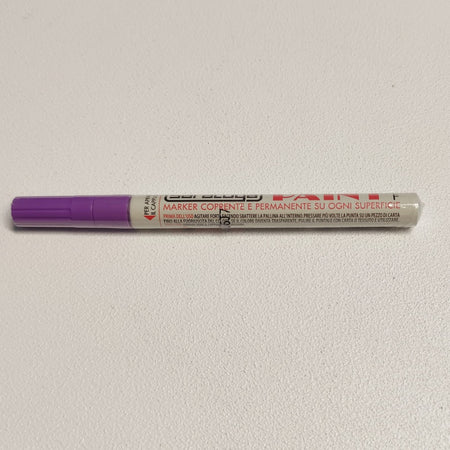 Paint pennarello colore viola punta fine indelebile coprente permanente su ogni superficie