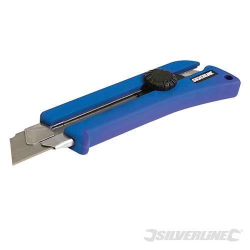 Taglierino Silverline con lama retraibile corpo in gomma lama 7 sezioni - Eternal Brico