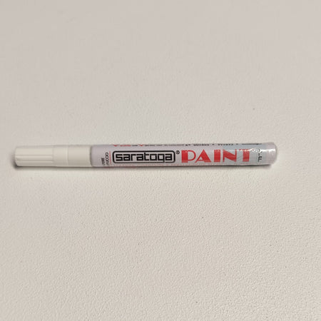 Paint pennarello colore bianco punta fine indelebile coprente permanente su ogni superficie