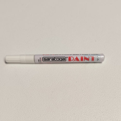 Paint pennarello colore bianco punta fine indelebile coprente permanente su ogni superficie