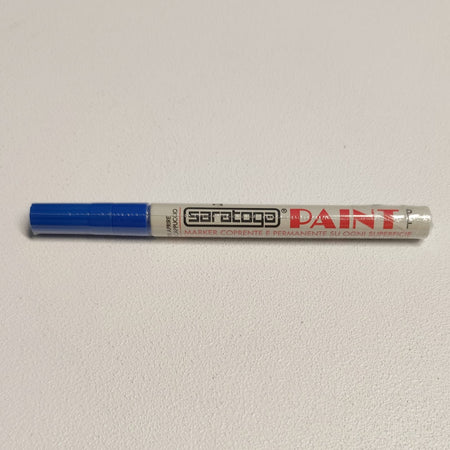 Paint pennarello colore blu punta fine indelebile coprente permanente su ogni superficie