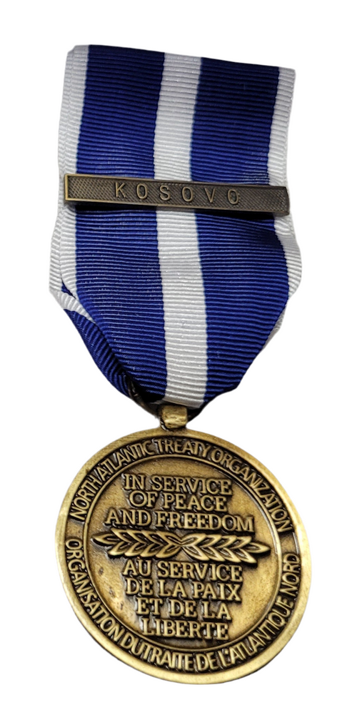 Medaglia Kosovo Nato con scatola della Repubblica Italiana