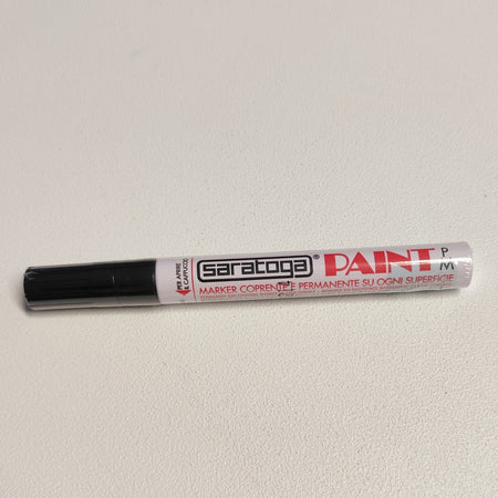 Paint pennarello colore nero punta grossa indelebile coprente permanente su ogni superficie
