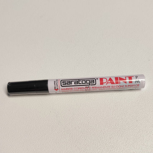 Paint pennarello colore nero punta grossa indelebile coprente permanente su ogni superficie