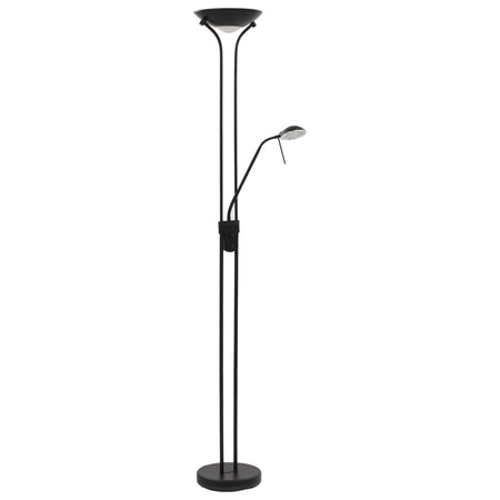 Lampada Piantana da Terra a LED Dimmerabile 23 W In Acciaio Finitura Nera