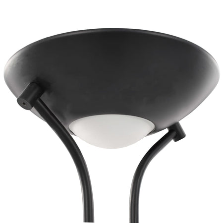 Lampada Piantana da Terra a LED Dimmerabile 23 W In Acciaio Finitura Nera