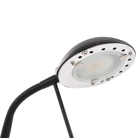Lampada Piantana da Terra a LED Dimmerabile 23 W In Acciaio Finitura Nera