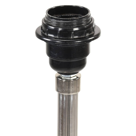 Lampada a Piantana Treppiede Marrone e Grigio in Legno di Teak Altezza 141 cm