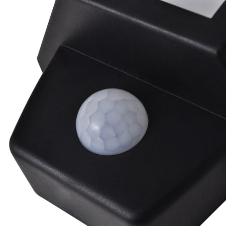 Set 2 Lampade Solari a Parete a Batteria da Esterno Con Sensore Movimento Nere