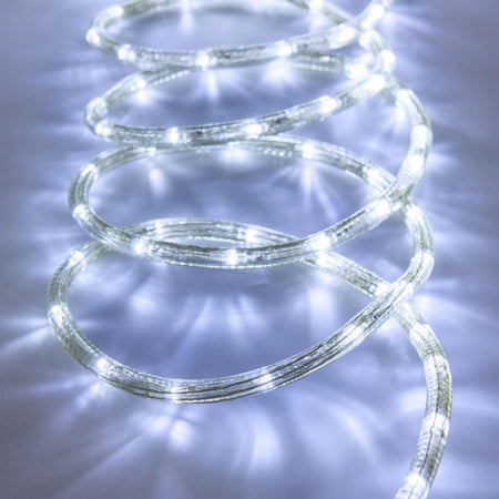 Tubo luminoso a led professionale Ø 13 mm decorazione natalizia luce fissa da esterno 45 mt