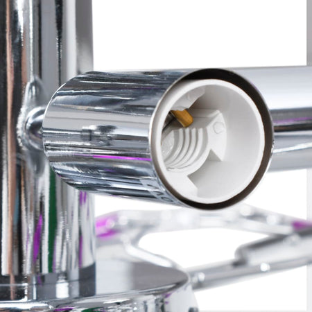 Lampadario a Soffitto Foglie e Bracci in Cristallo Acrilico 5 E14 Colore Viola