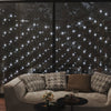Set Luci di Natale Rete Bianco Freddo 4x4m 544 LED Interni Esterni Con 8 Effetti Luce