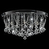 Lampadario Lampada Perle di Cristallo Argento Rotondo 4  Lampadine G9