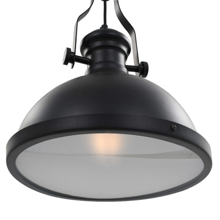 Lampada Lampadario da Soffitto Colore Nera Rotonda Luce E27