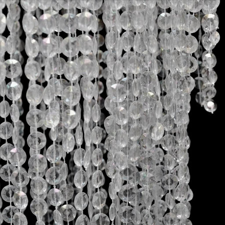 Lampadario Sospeso da Interno in Cristallo 26 x 70 cm Design Classico