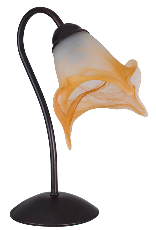 Lampada da tavolo elegante color ruggine 40 watt E14
