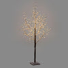 Albero luminoso neve natale natalizio led luce calda h 180 cm marrone microled